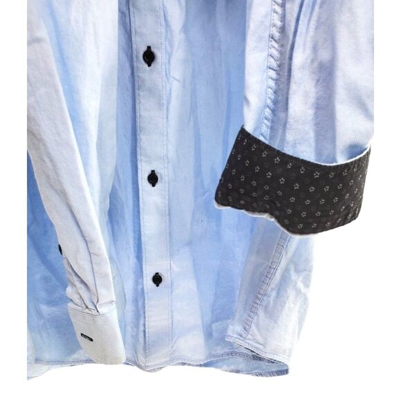 H&M XL Men Button down Collar Slim Fit Oxford Long-sleeve Light Dress Shirt - Picture 5 of 9